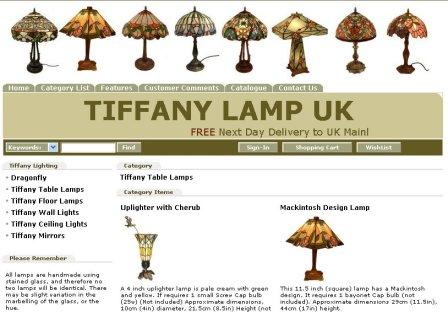 Tiffany Lamp UK - Tiffany Style lighting product retailer